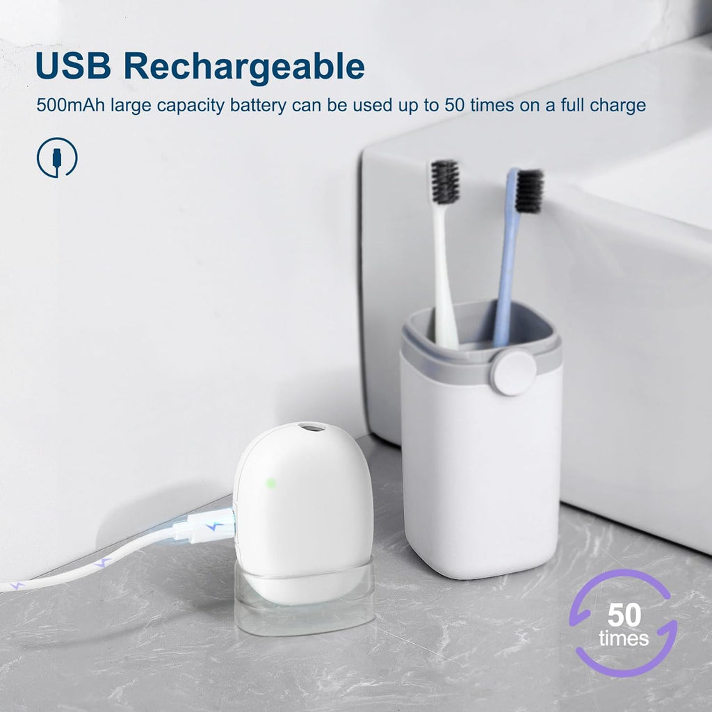 Toothbrush Holder, Toothbrush Cleaner Case, Portable USB Charging Toothbrush Cover with U V-C Light, Travel Toothbrush Holder