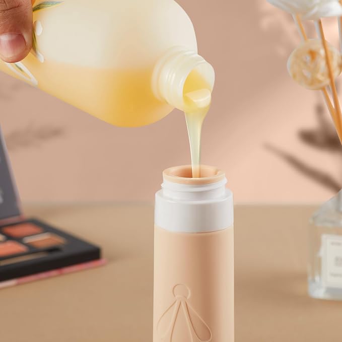 INSFIT Travel Bottles for Toiletries, TSA Approved 3oz Travel Size Containers, BPA Free Leak Proof Squeezable Silicone Tubes for Shampoo Conditioner Lotion Soap with Labels