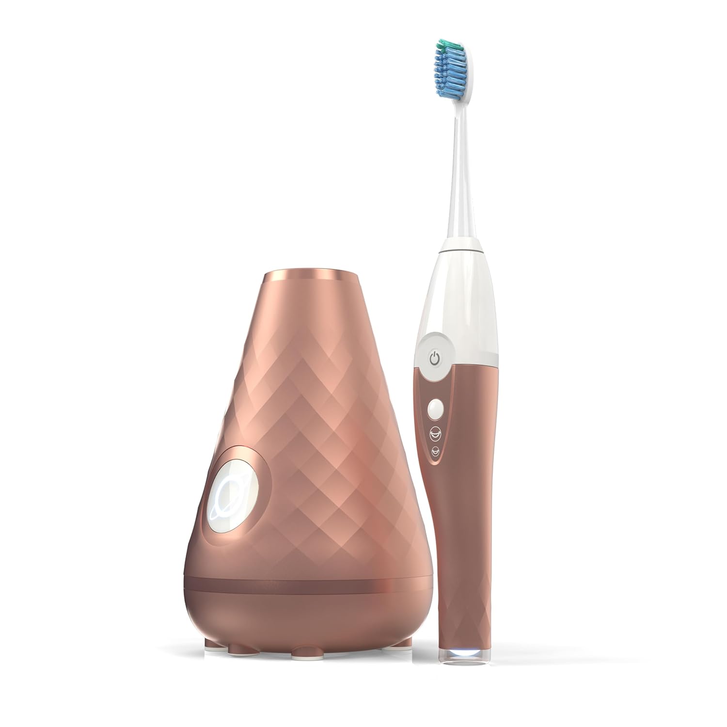 Tao Clean UV Sanitizing Sonic Toothbrush and Cleaning Station, Electric Toothbrush, Dual Speed Setting, Rose Gold