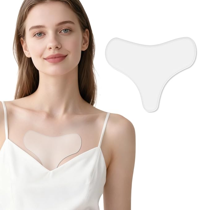 1PC T-Shaped Silicone Chest Wrinkle Pads for Décolleté – Reusable Anti-Wrinkle Chest Patches for Women – Firming & Hydrating Silicone Pads for Chest Lines – Medical-Grade & Eco-Friendly (1)