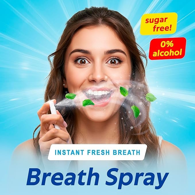 Papermints Breath Spray - Instant Fresh Breath 2 pack. Dry Mouth Spray Fresh Breath. Long-Lasting Freshness, Easy-To-Carry. Mint Halitosis Breath Freshener for Extreme Bad Breath for Adults