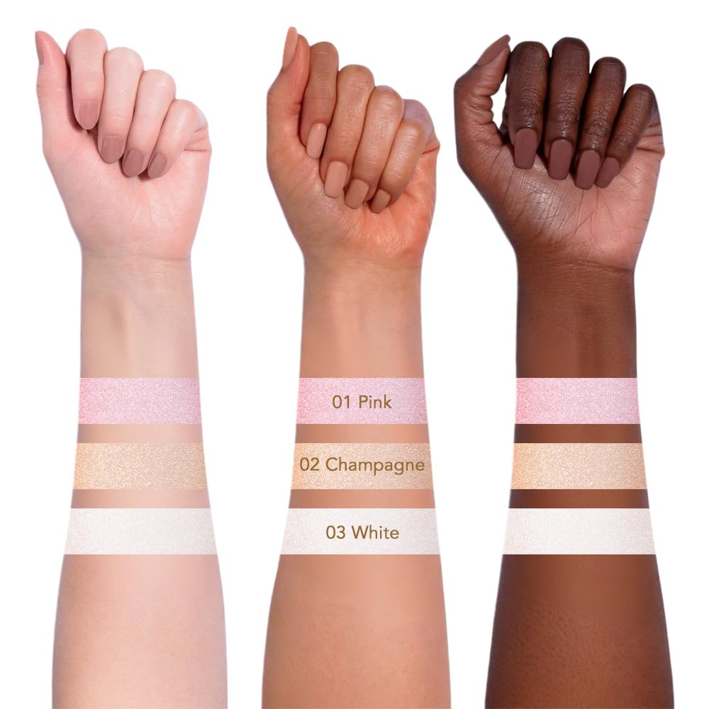 Pearl Pink Shimmer Glitter Highlighter Highlight Makeup Contour Powder,Glitter Face Illuminator Highlighter, Illuminator Make Up (Pearlescent Pink)