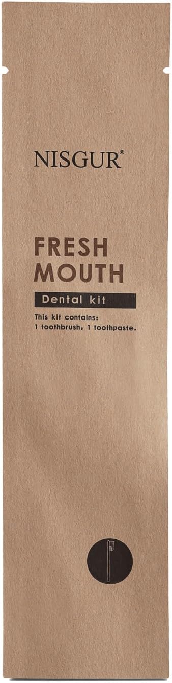 Disposable Toothbrush with Toothpaste Kit 100 Pack Bamboo Toothbrush with Pre-Pasted Set Eco and Non Plastic Individually Wrapped Hotel Supplies and Toiletries for Guests