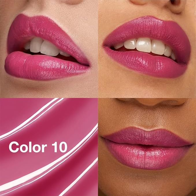 Tinted Lip Balm Moisturizing Lipstick, Rose Purple Hydrating Lipstick for Women, 24 Hour Long Lasting Moisturization Lip Gloss Stain Makeup, Lightweight Non Greasy Moisturizer Lips, 10