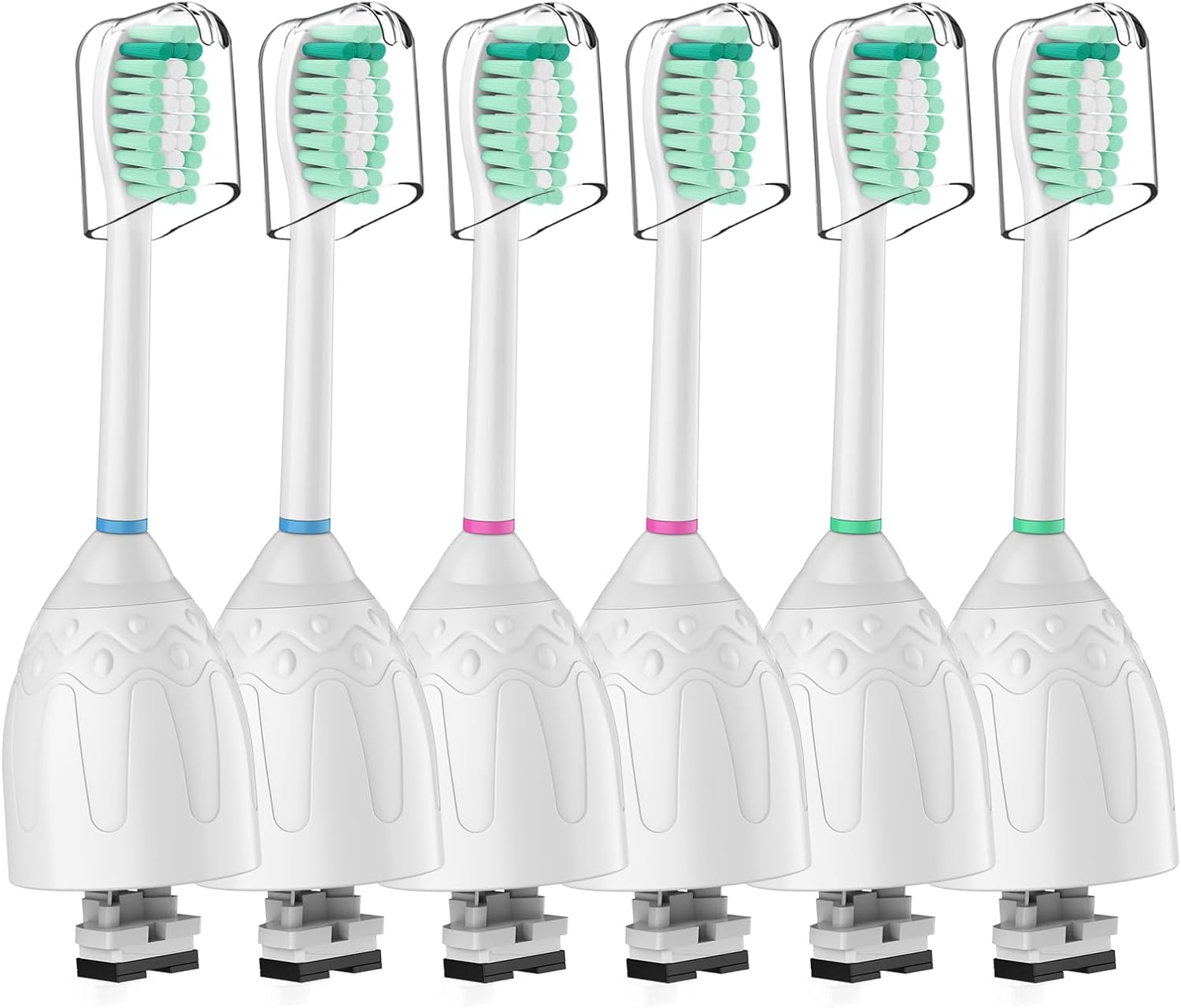 Toothbrush Heads for Philips Sonicare Replacement Brush Heads Medium Soft Dupont Bristles Electric Toothbrush Replacement Heads Fit E-Series Essence Xtreme Elite Advance and CleanCare, 6 Pack