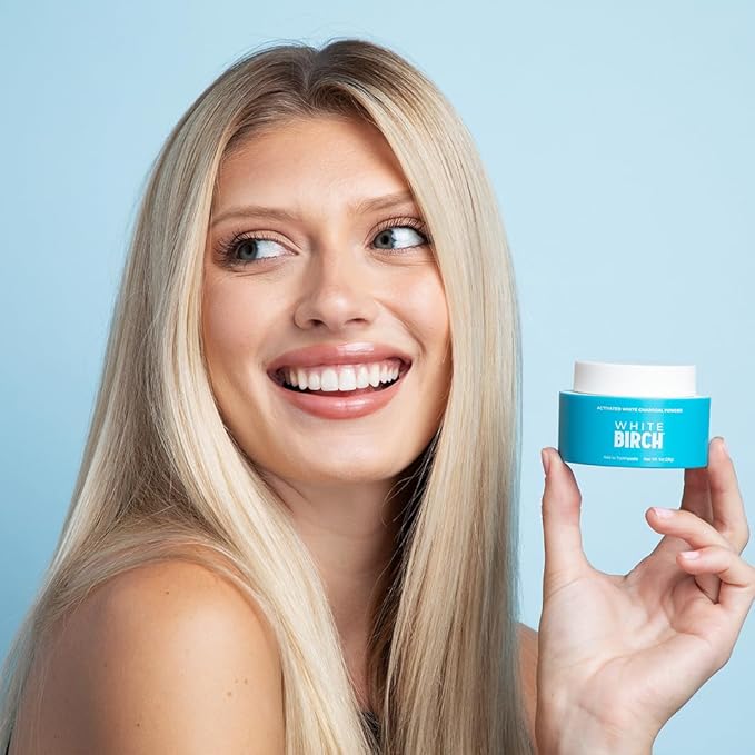 White Birch Activated White Charcoal Powder - Professional Teeth Whitening Charcoal - Natural & Fluoride Free Oral Care (White Charcoal Powder)