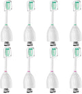 Toothbrush Heads for Philips Sonicare Replacement Brush Heads Medium Soft Dupont Bristles Electric Toothbrush Replacement Heads Fit E-Series Essence Xtreme Elite Advance and CleanCare, 8 Pack, White
