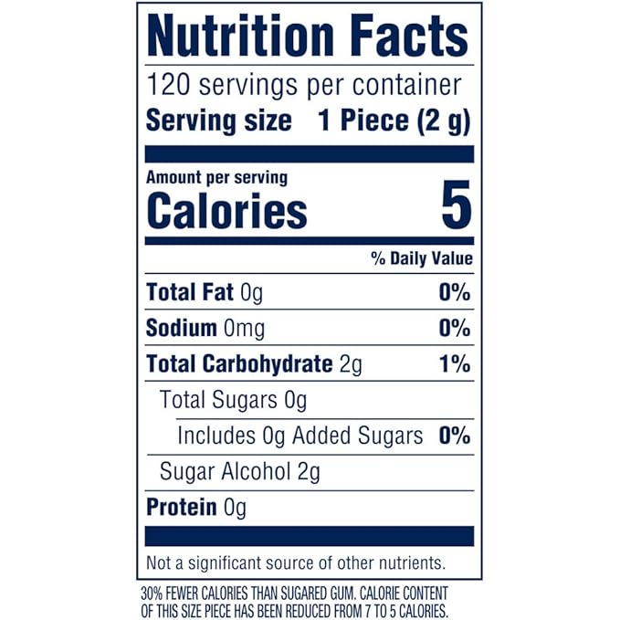 ORBIT WHITE Peppermint Gum - Sugar-Free Chewing Gum, Resealable Bag 120 Pieces, 8 Pack