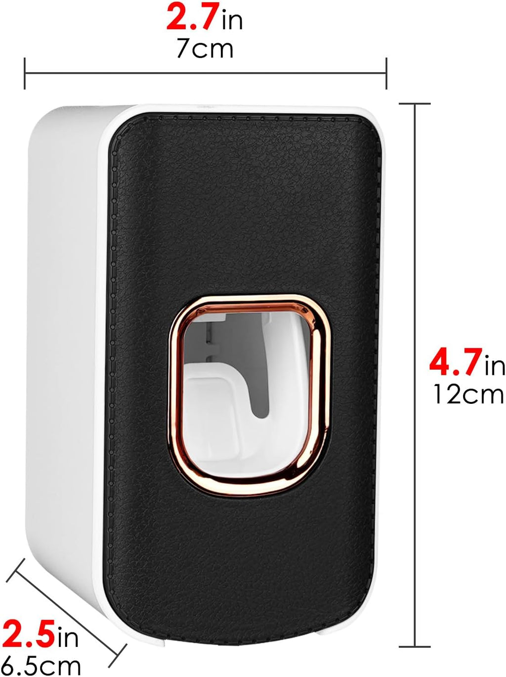 2 Slot Toothbrush Holder and Toothpaste Dispenser Wall Mounted, Automatic Toothpaste Squeezer, 2 in 1 Tooth Brush Toothpaste Organizer for Shower (Black 2Pack)