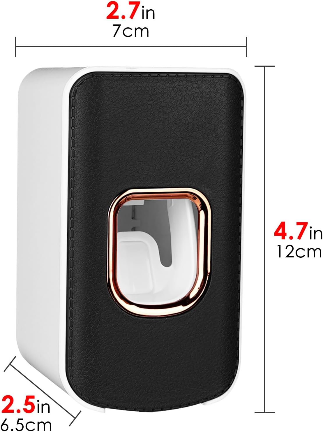 2 Slot Toothbrush Holder and Toothpaste Dispenser Wall Mounted, Automatic Toothpaste Squeezer, 2 in 1 Tooth Brush Toothpaste Organizer for Shower (Black 2Pack)