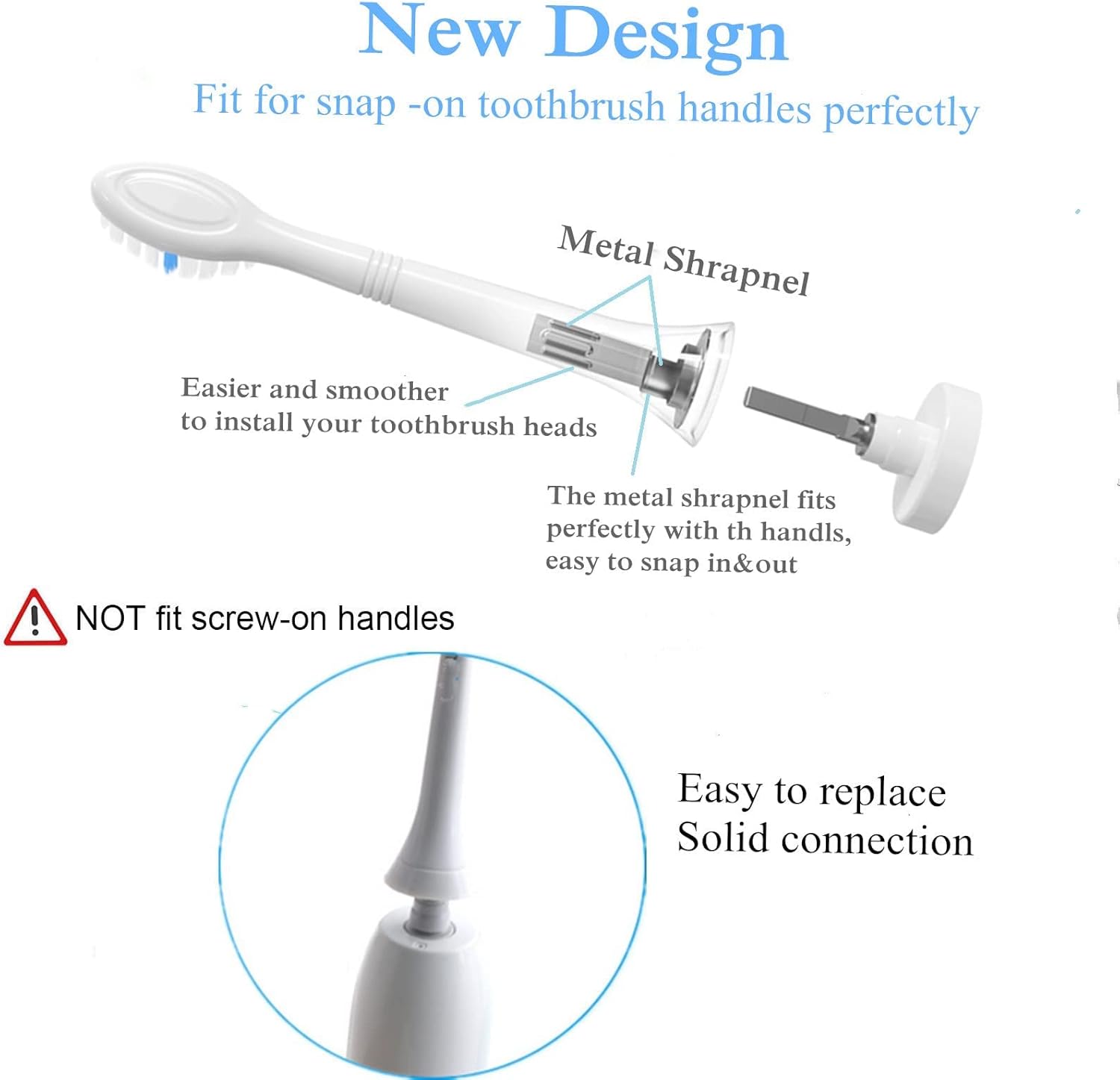 Replacement Toothbrush Heads Compatible with Philips Sonicare:10 Pack Professional Electric Brush Heads for 4100 6100 &More Snap-on Handles