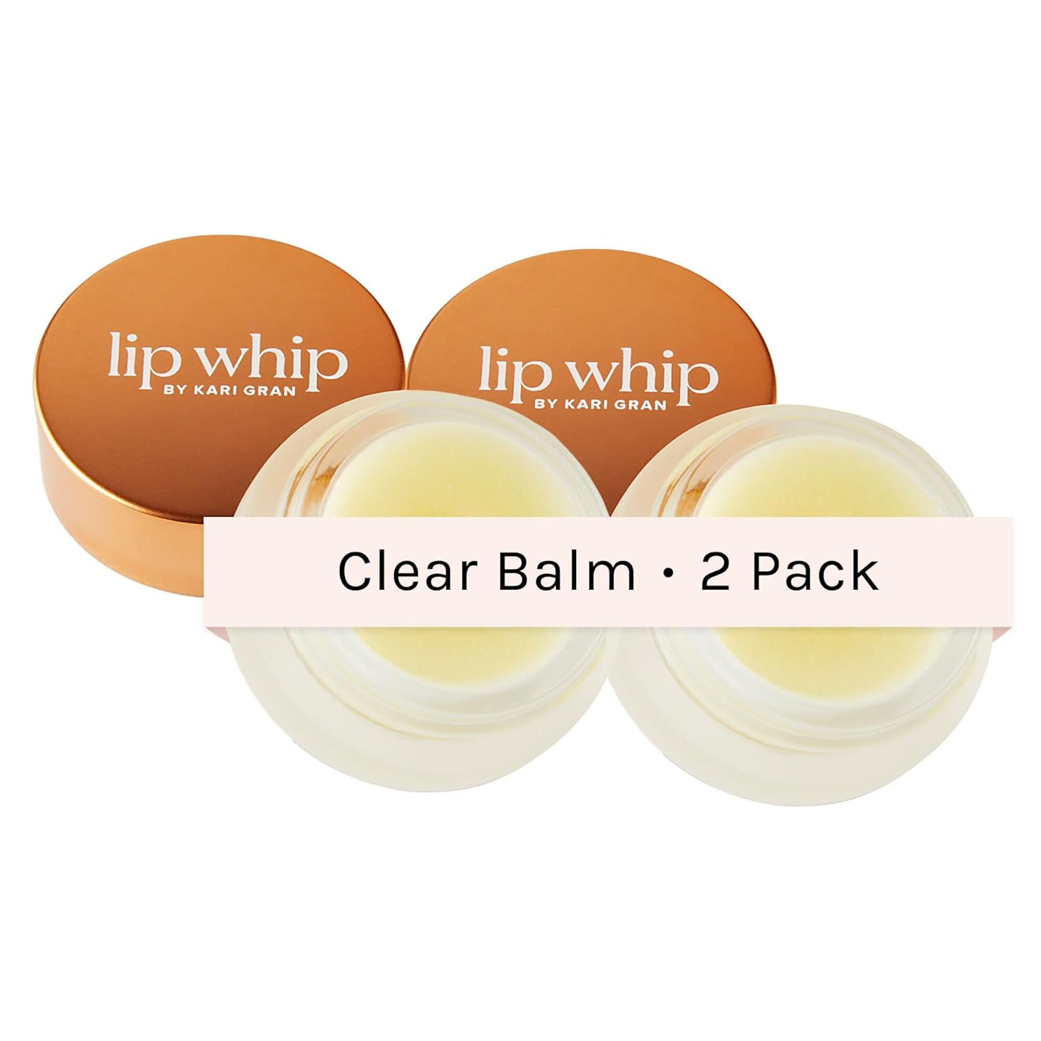 Kari Gran Lip Whip | Moisturizing Lip Balm with Organic Oils | Rich Buttery Texture, Hydrates & Protects | Non-GMO, Organic Ingredients, Made in USA | 2-Pack (Naked Peppermint)