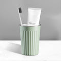 Toothbrush Holder for Bathroom-12oz Unbreakable Stainless Steel Bathroom Cup,Easy to Clean Toothbrush Cup, Reusable Bathroom Tumbler Cups for Home/School/Office(3" x 4.5") (Green)