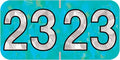 2023 Year Stickers, Doctor Stuff 2023 Chart Stickers, Holographic Aqua Colored, USA Made Year Labels for End Tab File Folders, 500 Labels per Roll, 1 Roll, 3/4" x 1-1/2"