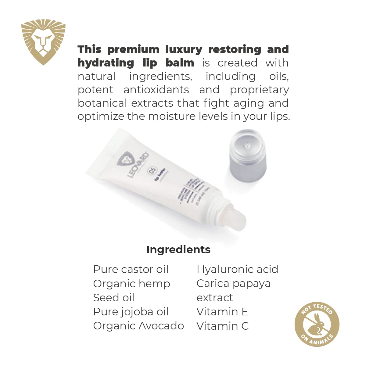 Lip Luster Hyaluronic Acid Lip Balm Hydrating Lip Serum - Organic Natural Lip Hydrating Treatment, Moisturizing Lip Serum, Reduce Dryness Lip Lines Lip Enhancer For Fuller Plump Lips