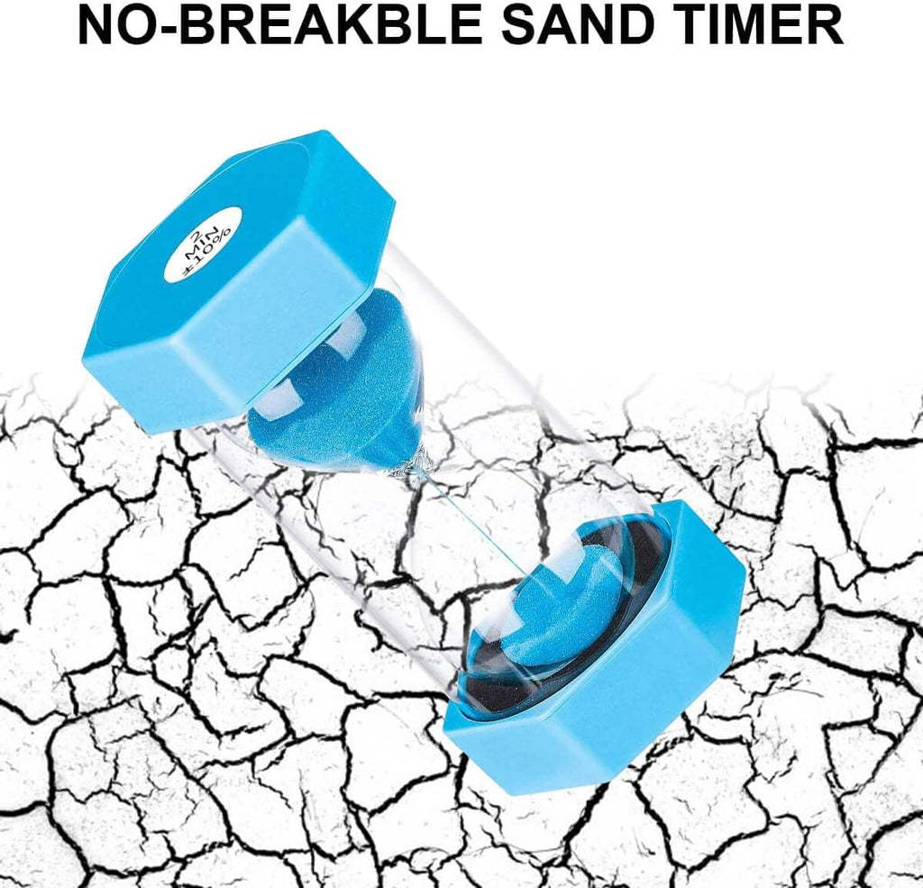 1 Minute Hourglass,Colorful Sand Watch 1 Min,Small Blue Sand Clock one Minute,Plastic Hour Glass Sandglass for Kids,