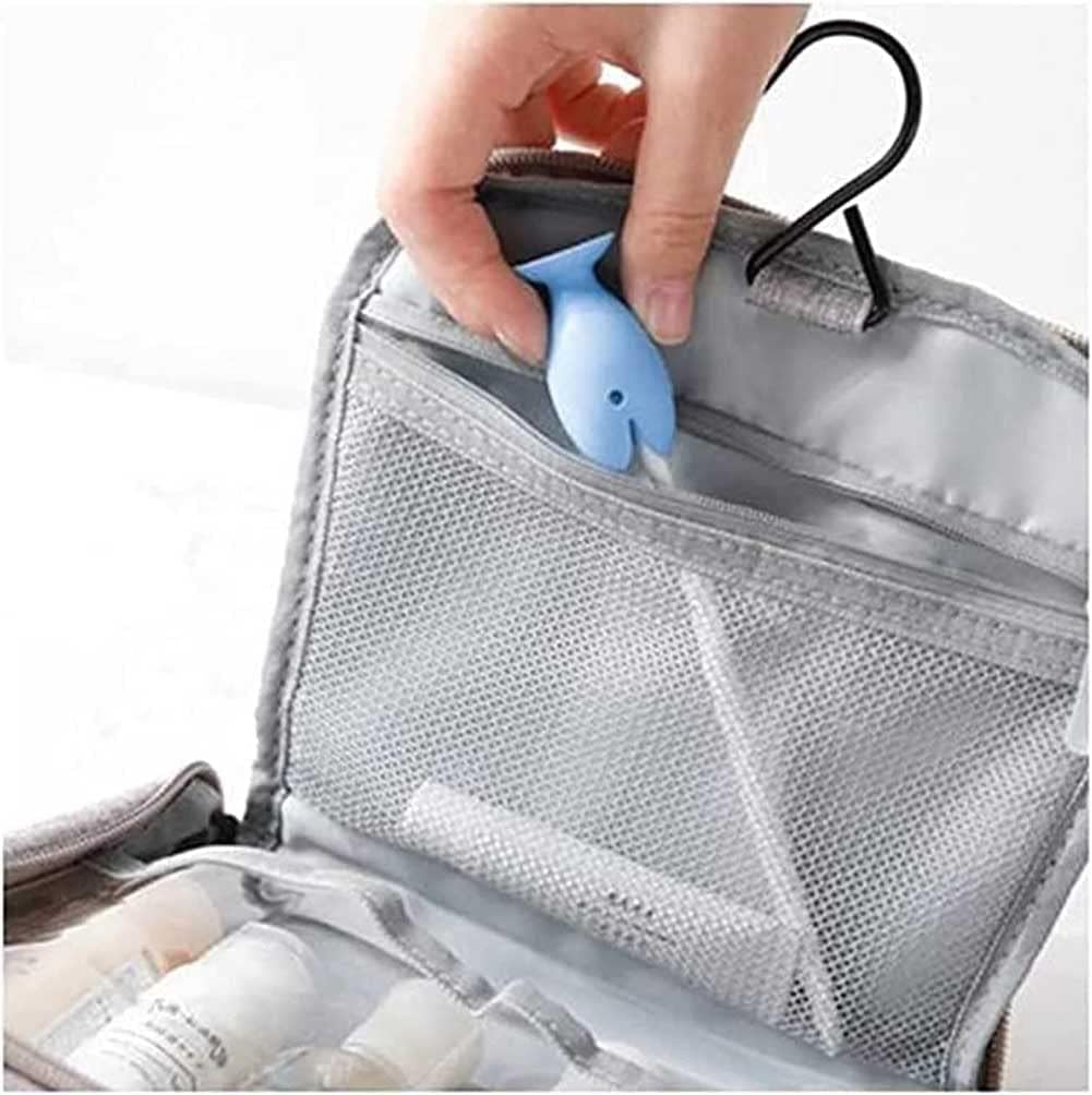 Standing Tooth Brush Cover Cap Stand, 2023 New Portable Travel Toothbrush Head Cover Protector, Premium Cute Fish Shape Silicone Suction Cup Toothbrush Holder for Shower(Pink-6PCS)