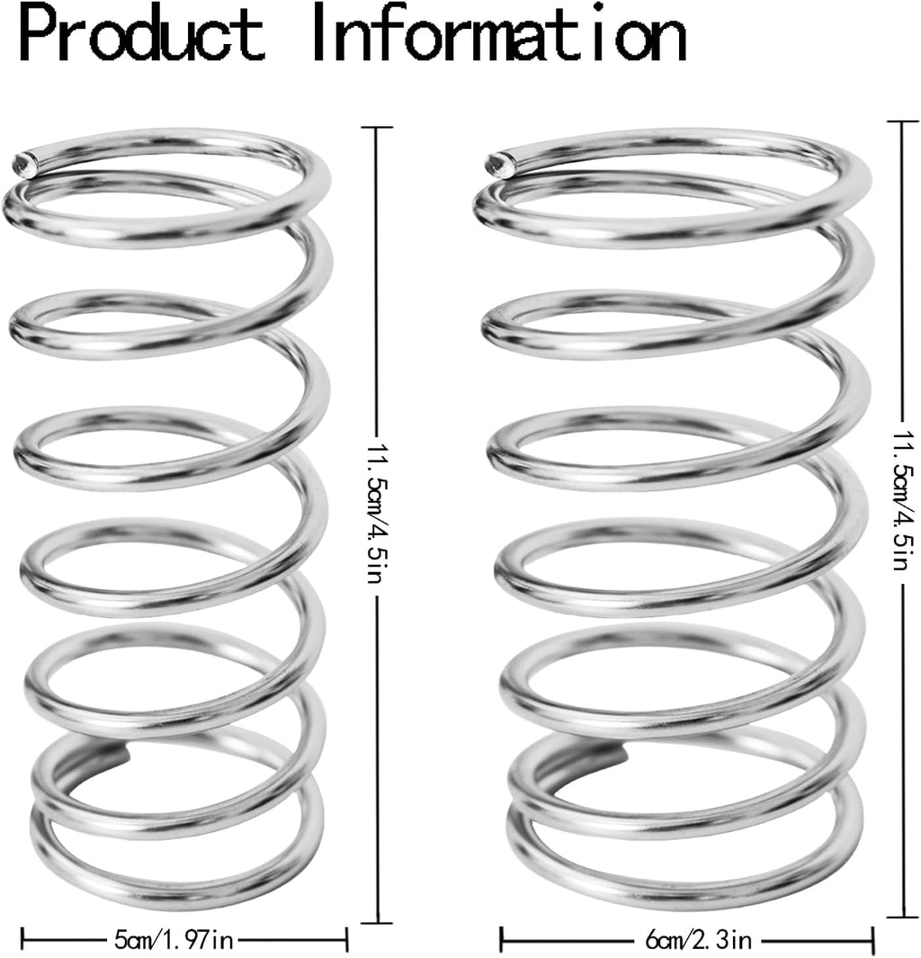 2Pcs Toothbrush Holders Steel Spring Shape Pen Holder Bathroom Tabletop Makeup Brush Organizer Toothbrush Stand