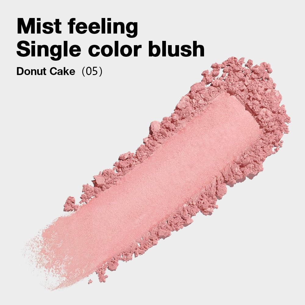 Single Pink Orange Matte Powder Blush Palette Face Makeup, Blush for Looks Younger Cheeks, Monochrome Cream Blushes Lightweight Long Lasting, Blush for Women All Skin Tones Paleta de, 05