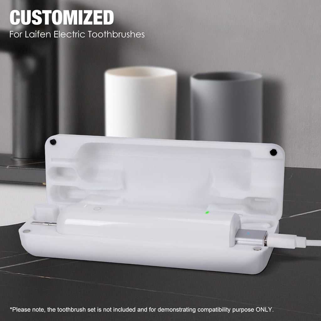 Type-C Rechargeable Toothbrush Travel Case Compatible with Laifen Wave Electric Toothbrush, Waterproof Magnetic Rechargeable Travel Powered Toothbrush Case Lightweight and Portable