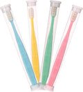 4pcs Extra Soft Micro-Nano Toothbrushes for Sensitive Teeth and Gums Manual Oral Care Bristles for Adults Elderly Pregnant Women and Braces Portable for Deep Cleaning and Tongue