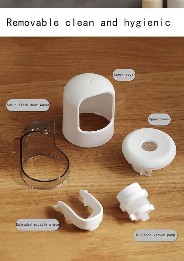 2025 Upgraded So Nice Toothpaste Dispenser Wall Mounted Bathroom Automatic Toothpaste Squeezer,Visualization of Toothpaste Flow Rate(White&Transparent) (Light White & Dustproof)