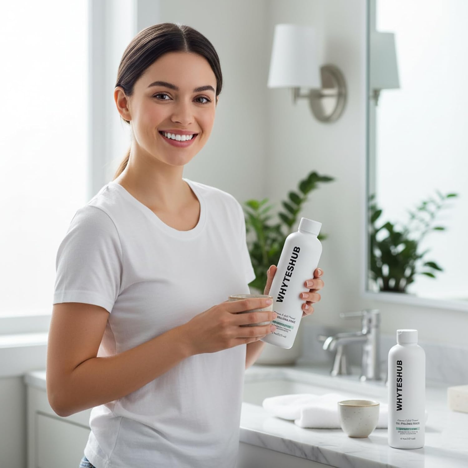 Spearmint Oil Pulling Rinse, Organic Cold-Pressed Coconut Oil for Teeth Mouthwash, Helps Maintain Gum Health & Freshens Breath - 8 fl oz