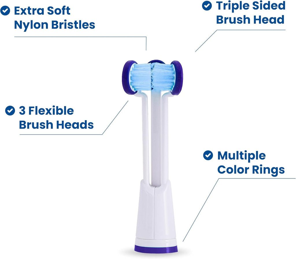 Compatible with Philips Sonicare® ONLY - Replacement Toothbrush Heads - Fits ONLY DiamondClean, Flexcare+, HealthyWhite+, 2 Series Plaque Control, 3 Series Gum Health (Extra Soft Bristles - 3 Pack)