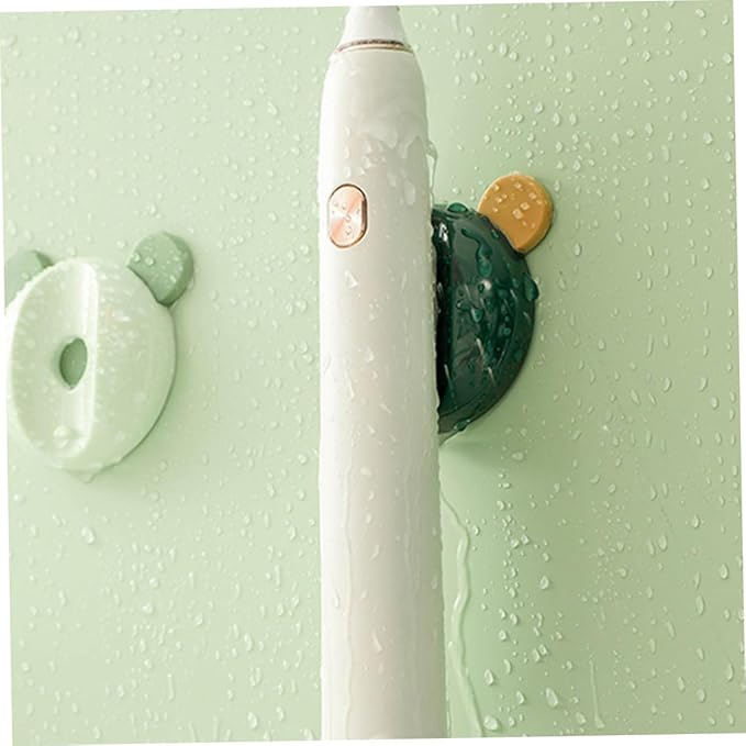 VANZACK 4pcs Magnetic Toothbrush Holders Bathroom Rack Decorative Storage for Electric Toothbrushes Mixed Colors Wall-Mounted Organizer for Family Use