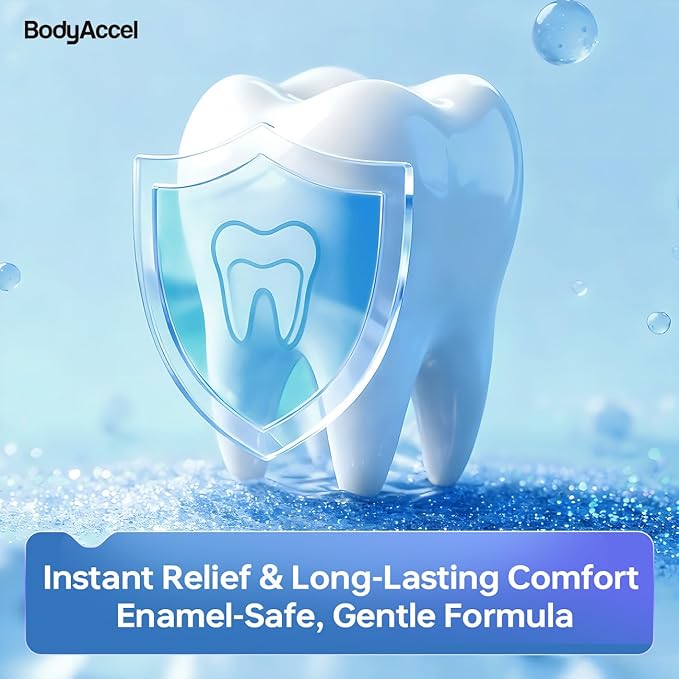 BodyAccel Intensive Radiant Niacinamide Toothpaste – Deep Clean Stain Removal, Brighten Teeth & Reduce Yellowing, Fluoride-Free, Enamel-Safe, Improves Gum Health, 1 Pack