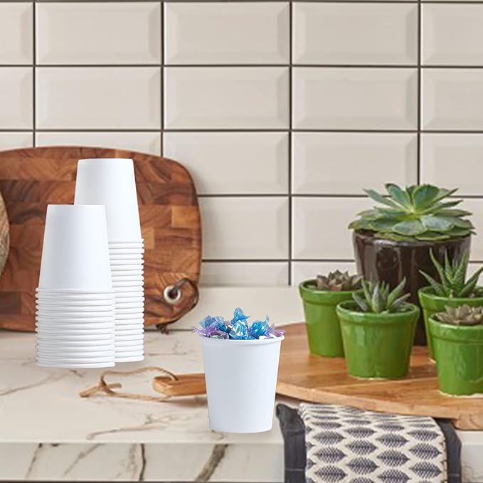 Lamosi 300 Pack 5 oz Paper Cups, Disposable Bathroom Cups 5oz Paper, Small Mouthwash Cup, Paper Espresso Cups, Mini Paper Cups for Travel, Party, Picnics, Home