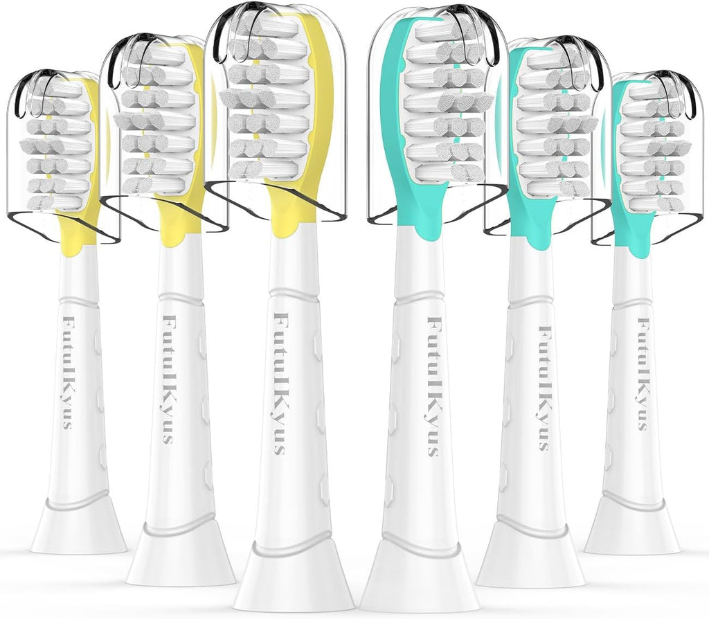 FutulkyUS Kids Replacement Brush Heads for Philips Sonicare: Electric Soft Toothbrush Head Compitable with 4100, Standard Head for Boy Girl Over 7 Years Old, 6 Pack