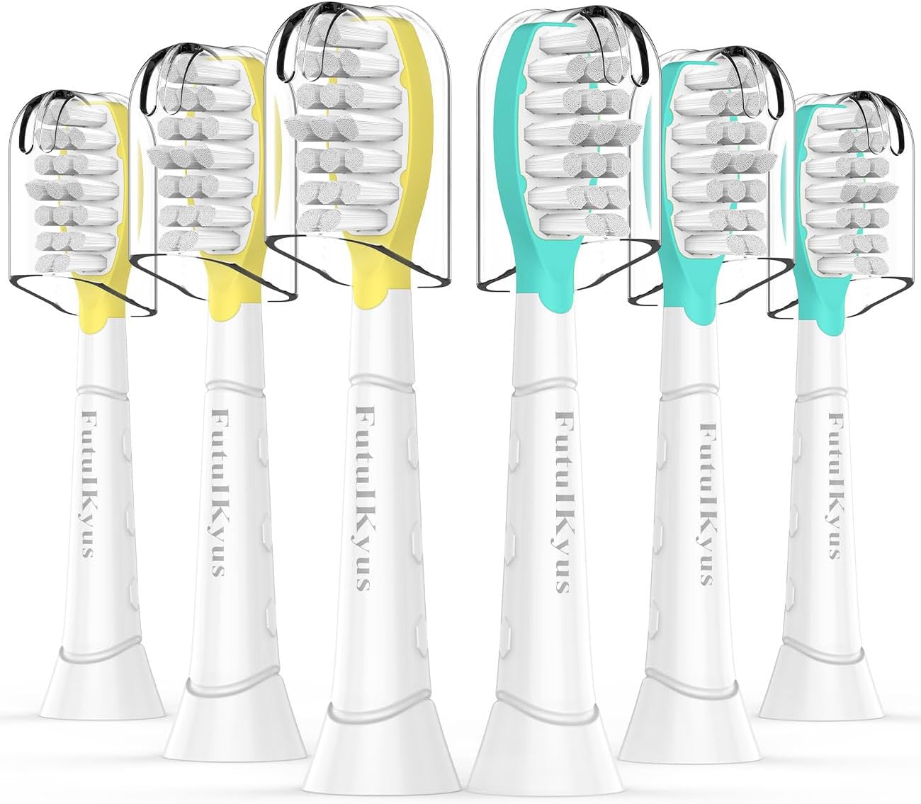 FutulkyUS Kids Replacement Brush Heads for Philips Sonicare: Electric Soft Toothbrush Head Compitable with 4100, Standard Head for Boy Girl Over 7 Years Old, 6 Pack