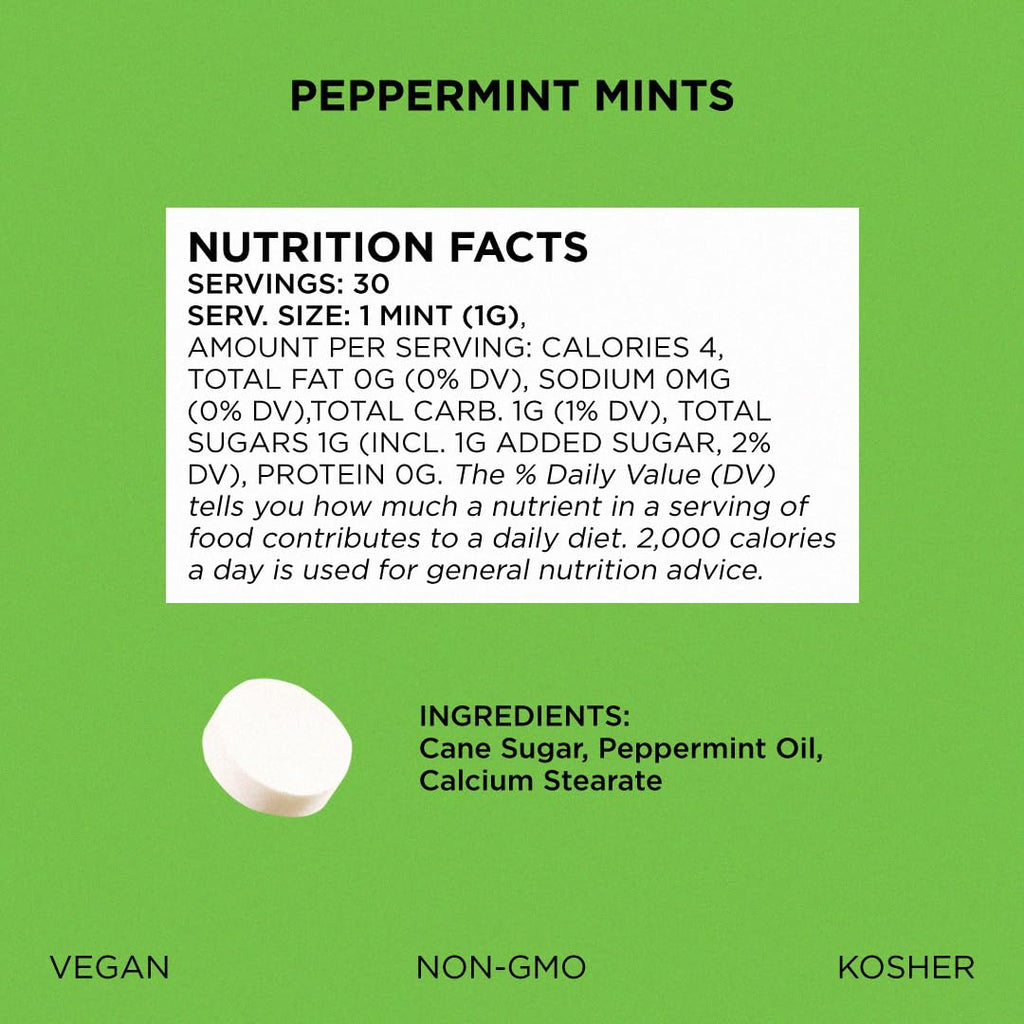 SIMPLY Mints | Peppermint & Lemon Breath Mints Variety Pack | Pack of Six (180 Pieces Total) | Zesty & Refreshing + Aspartame-Free + Vegan + non-GMO