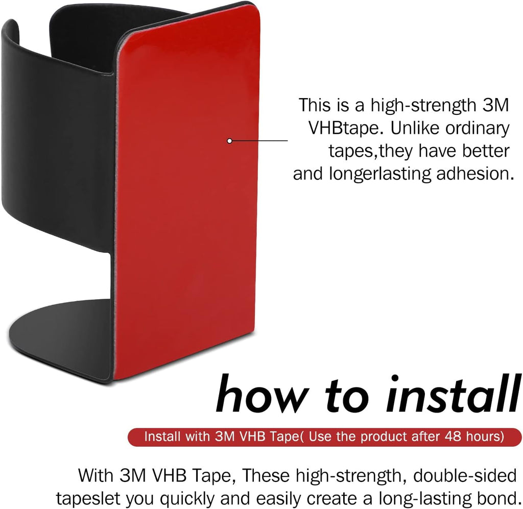 Electric Toothbrush Holder, 304 Stainless Steel Wall Mounted Self Adhesive Storage Organizer Stand Rack for Electric Toothbrush, Toothpaste, Facial Cleanser(4 Pack Black)