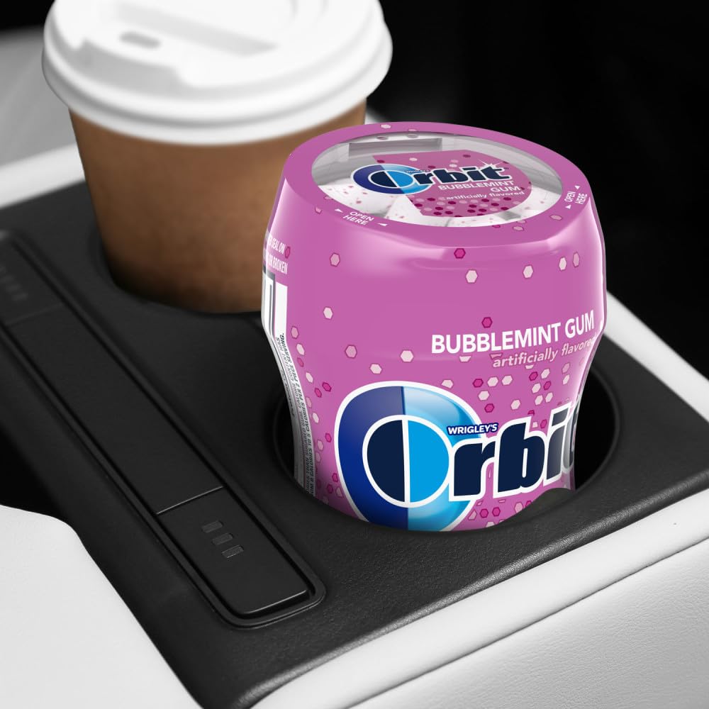 ORBIT Bubblemint Sugar Free Chewing Gum Bulk Pack, 55 Piece Bottle (4 Pack)