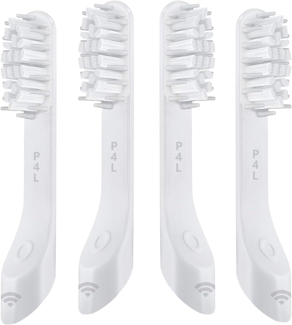 4-Pack White Toothbursh Replacement Head Compatible with Quip Styled Electric Brush Refill Brush Head Soft