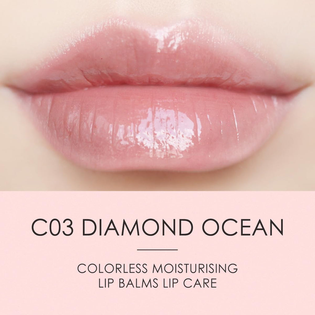 CATKIN Lip Balm Ultra Hydrating Lip Moistrurizer Lip Care with Vitamin E Nourishing For Cracked & Dry Lips 0.12 oz Transparent Clear C03 Diamond Ocean