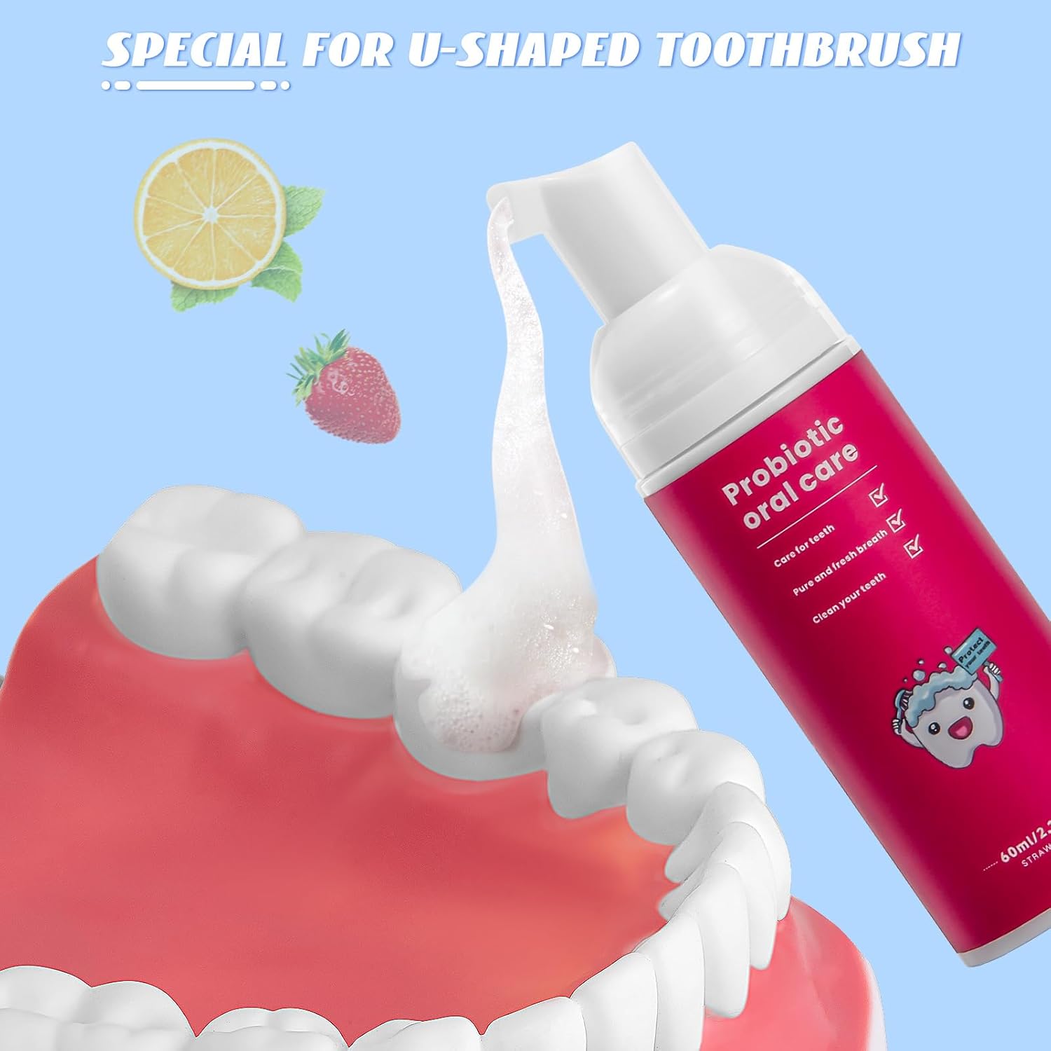 Kids Electric U Shaped Toothbrush Unicorn Rechargeable Sonic Toothbrush with 4 Soft Brush Heads with Kid Toothpaste IPX7 Waterproof - (Age 8-15, Purple)