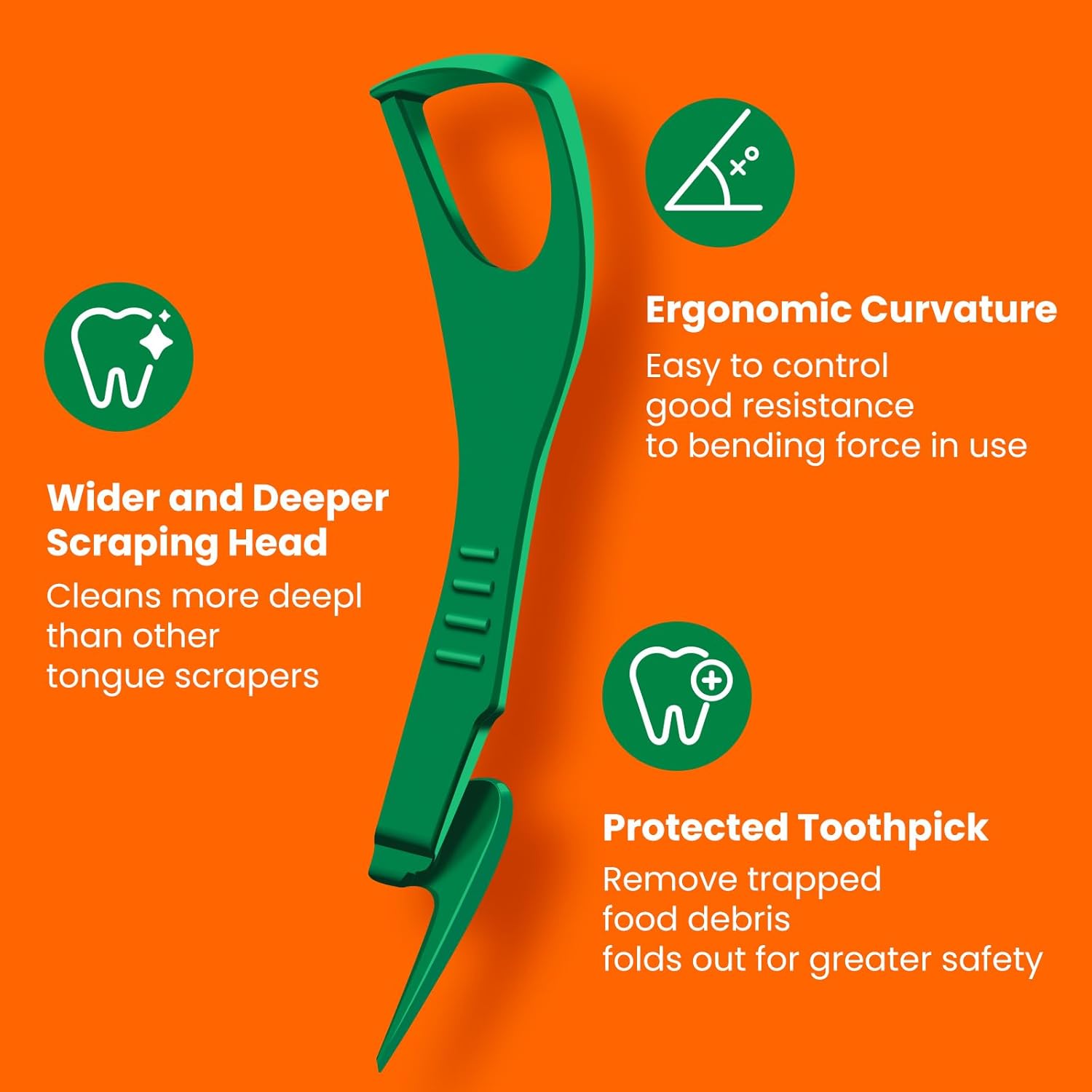 Tongue Scraper Disposable Tongue Scraper for Adults Disposable Tongue Scraper with Dental Picks Best Disposable Plastic Tongue Cleaner BPA Free Oral Care Hygiene Essential Kit 36 Counts