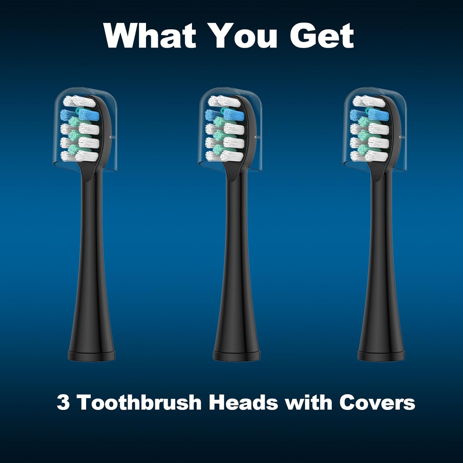 3 Pack Toothbrush Replacement Heads Compatible with WaterPik Sonic Fusion 2.0, FitMount Flossing Brush Head Fit for Water-Pic SF-01 SF-02 and 2.0 SF-03 SF-04