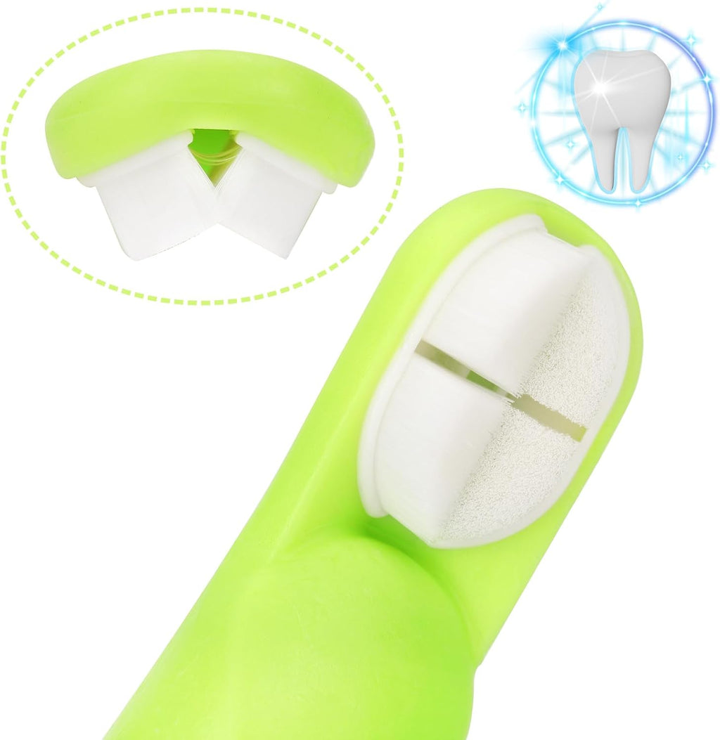 Socub Baby Finger Toothbrush, 2Pcs Upgraded First Finger Toothbrush for Infants & Toddlers, Training Toddler Tooth Brush for Gentle Oral Care, Cleans All Sides at Once, BPA Free, 3Month+