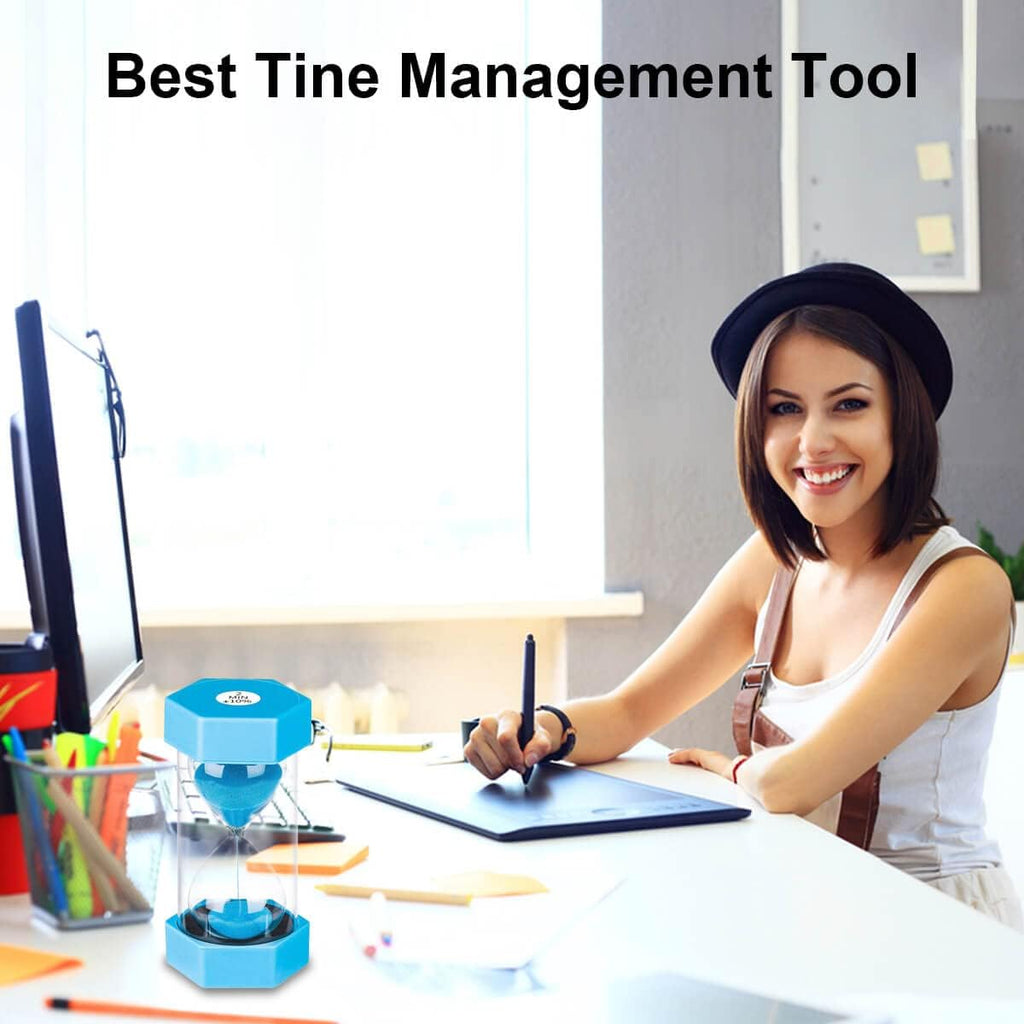 1 Minute Hourglass,Colorful Sand Watch 1 Min,Small Blue Sand Clock one Minute,Plastic Hour Glass Sandglass for Kids,