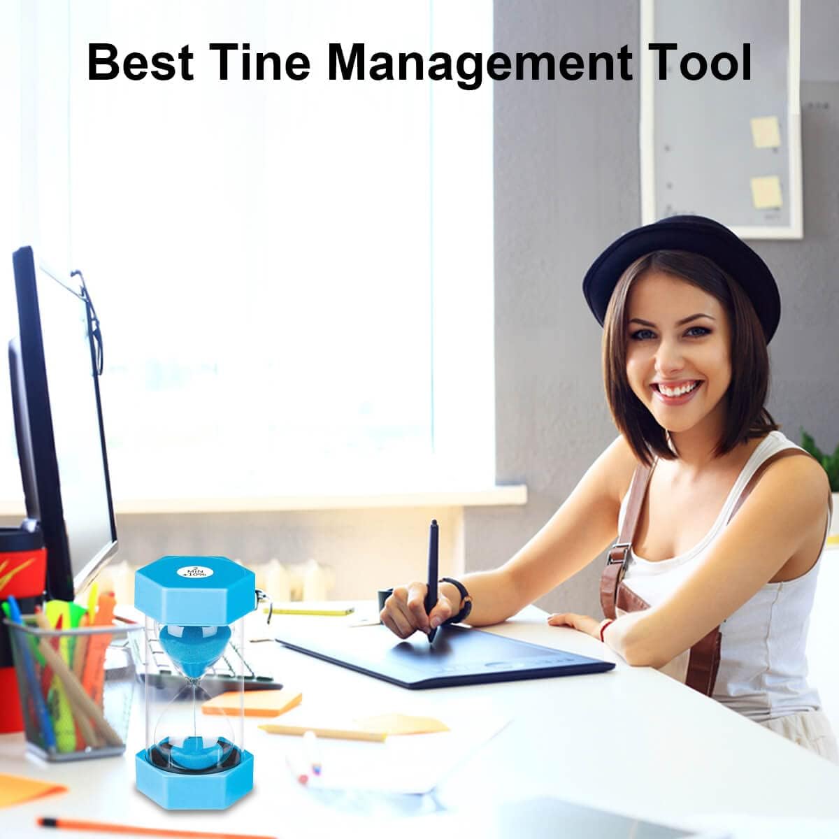 1 Minute Hourglass,Colorful Sand Watch 1 Min,Small Blue Sand Clock one Minute,Plastic Hour Glass Sandglass for Kids,