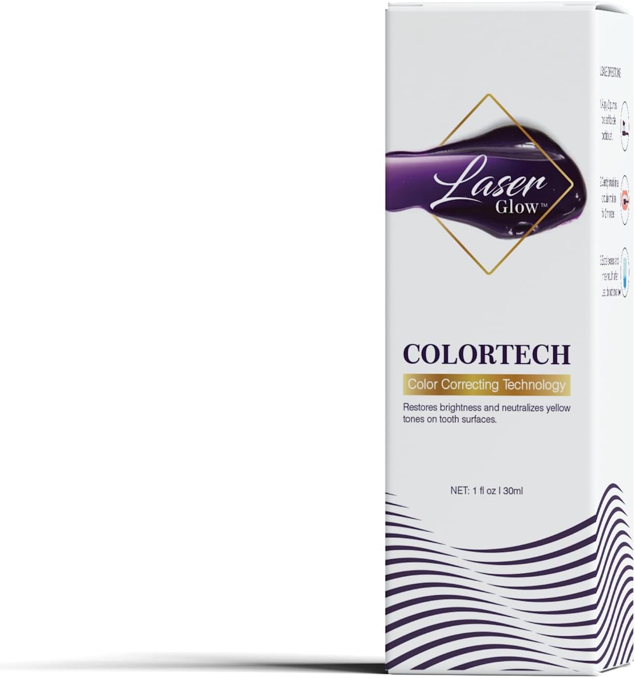 LaserGlow Purple Color Corrector Toothpaste – Health.com #1 Ranked Stain-Neutralizing Formula, Instant Teeth Brightening & Enamel-Safe Whitening, 3.4 oz Tube