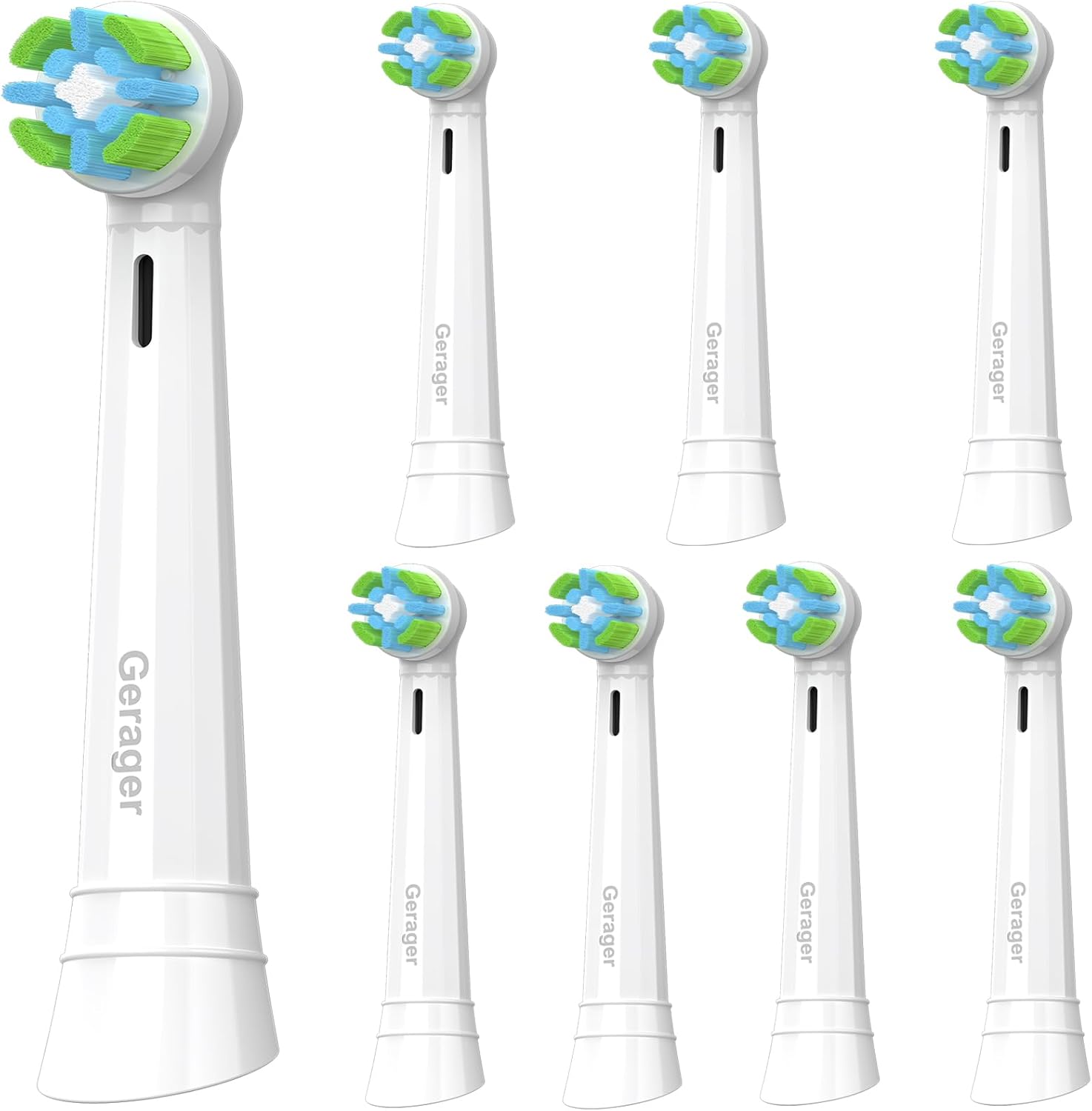 8 Pack Toothbrush Replacement Heads Compatible with Oral B iO, Toothbrush Heads Compatible with Oral B iO 3 4 5 6 7 8 9 10 Series Electric Toothbrushes, White