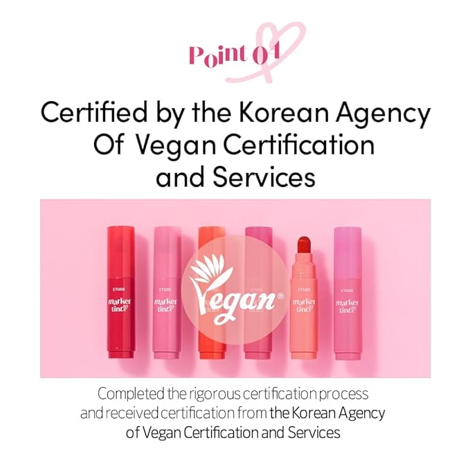 ETUDE Dear Darling Marker Tint #5 Pink Tangerine (5g) | Hydrating & Long Lasting Lip Stain | High Pigmented Lip Maker with Easy Drawing Tip | Korean Daily Lip Tint, Korean Makeup, Kbeauty