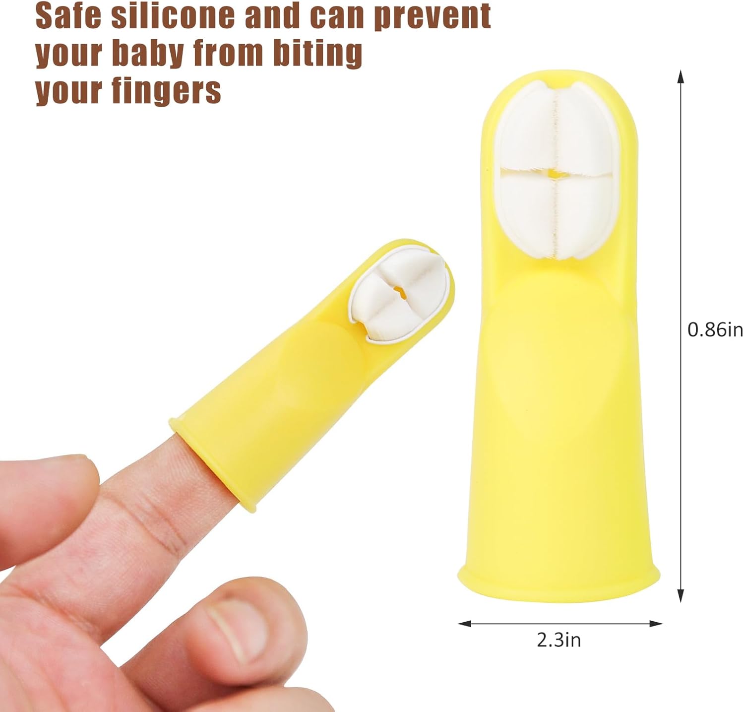 Socub Baby Finger Toothbrush, 2Pcs Upgraded First Finger Toothbrush for Infants & Toddlers, Training Toddler Tooth Brush for Gentle Oral Care, Cleans All Sides at Once, BPA Free, 3Month+