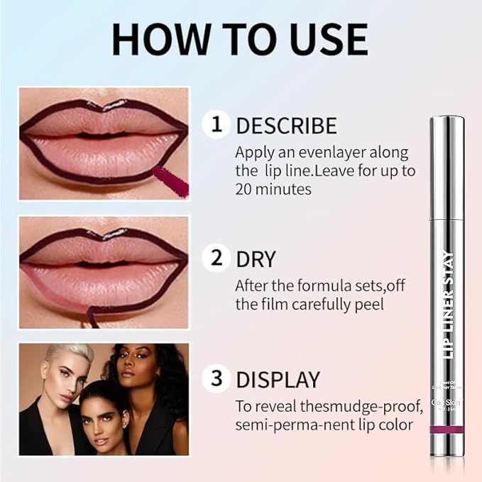 Lip Stain Peel Off & Lip Liner – Mauve Nude Long Lasting Waterproof Velvet Matte Lip Stain, Smudge-Proof Transfer-Resistant Lip Glaze, 02 MUAH-ve 3.5ml (Mauve Nude)