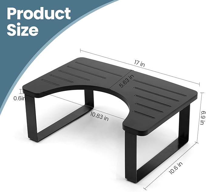 Bathroom Stool,Bamboo Toilet for Bathroom,Toilet Stools,Potty for Pooping,Poop Stool,Toilet Step Toddler,Portable Squatting Pan with Dual Anti Slip Design,Stain,Scratch,CrackProof(Black)